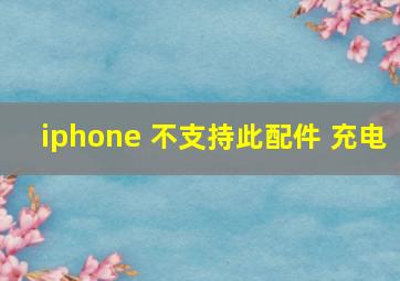 iphone 不支持此配件 充电